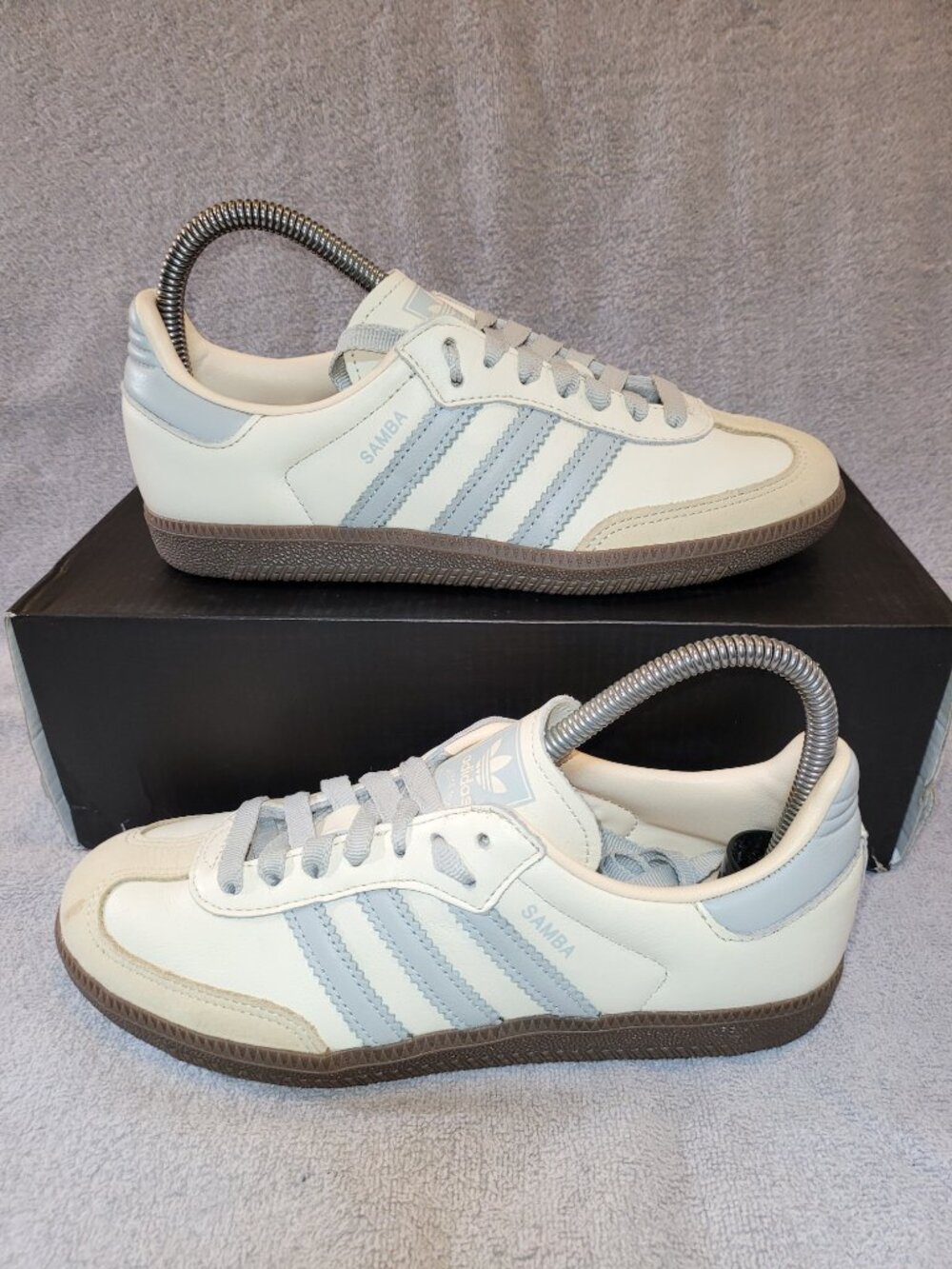 Adidas Samba OG Cream White Wonder Silver Sand Sneakers JH7299 Women’s Size 6.5